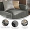 Flash Furniture Bridgetown Luxury Modular Sectional Sofa, Right Side w/Arm Rest, Dark Gray IS-IT2231-RC-DKGRY-GG - alternate 10